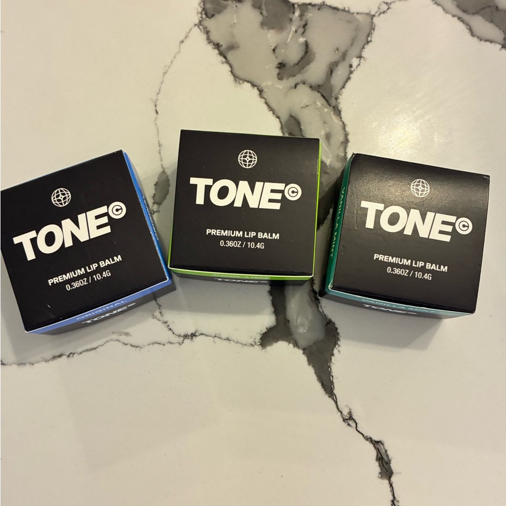 Premium Lip Balm Trio - Blue, Green, Yellow